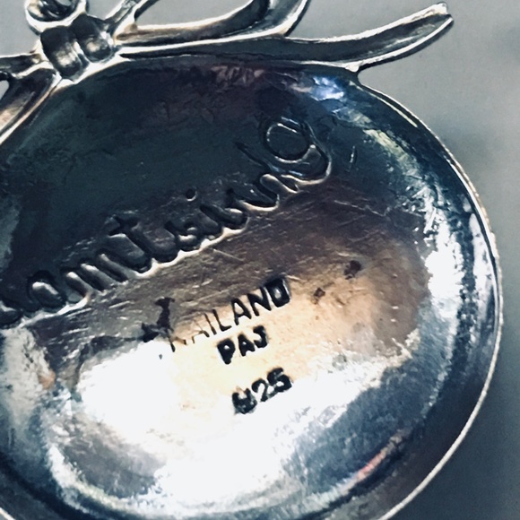 Sterling Silver -1991 Christmas Earrings - Picture 3 of 6